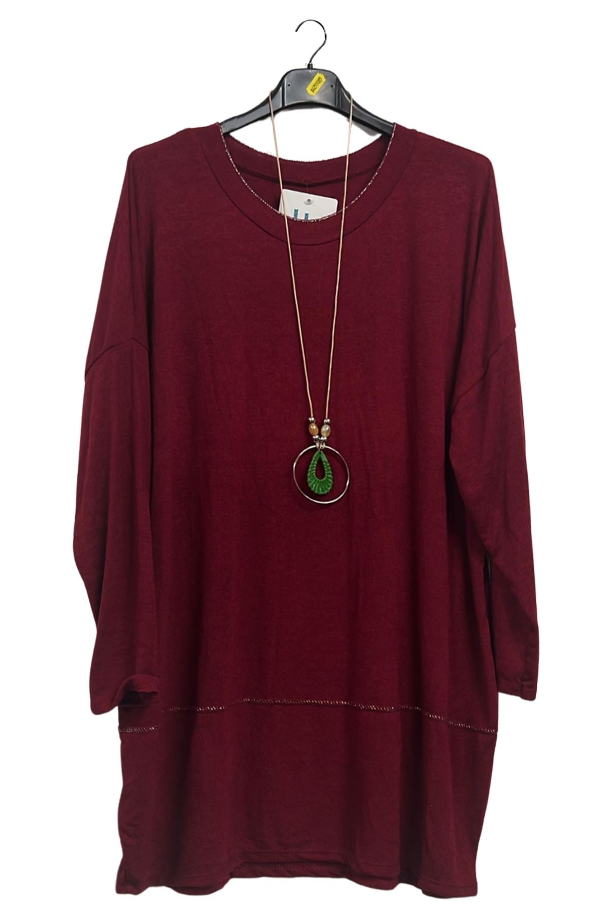 Plain Soft Knit Round Hem Top