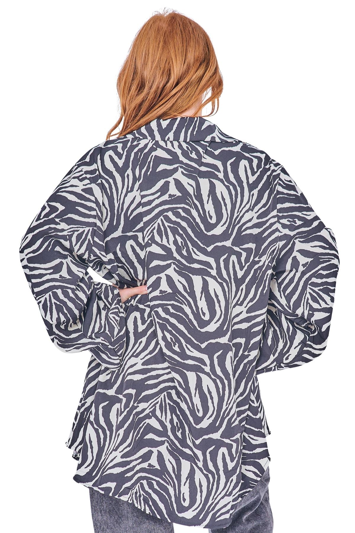 All-Over Leopard Print Tunic Shirt