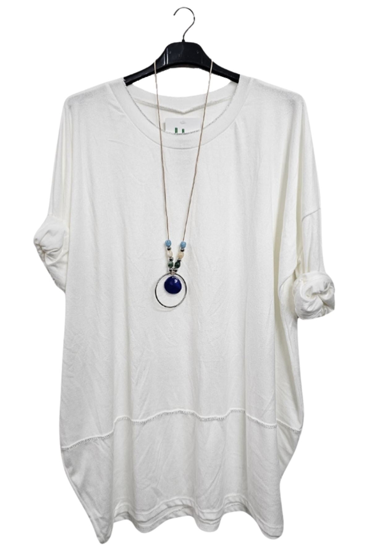 Plain Soft Knit Round Hem Top