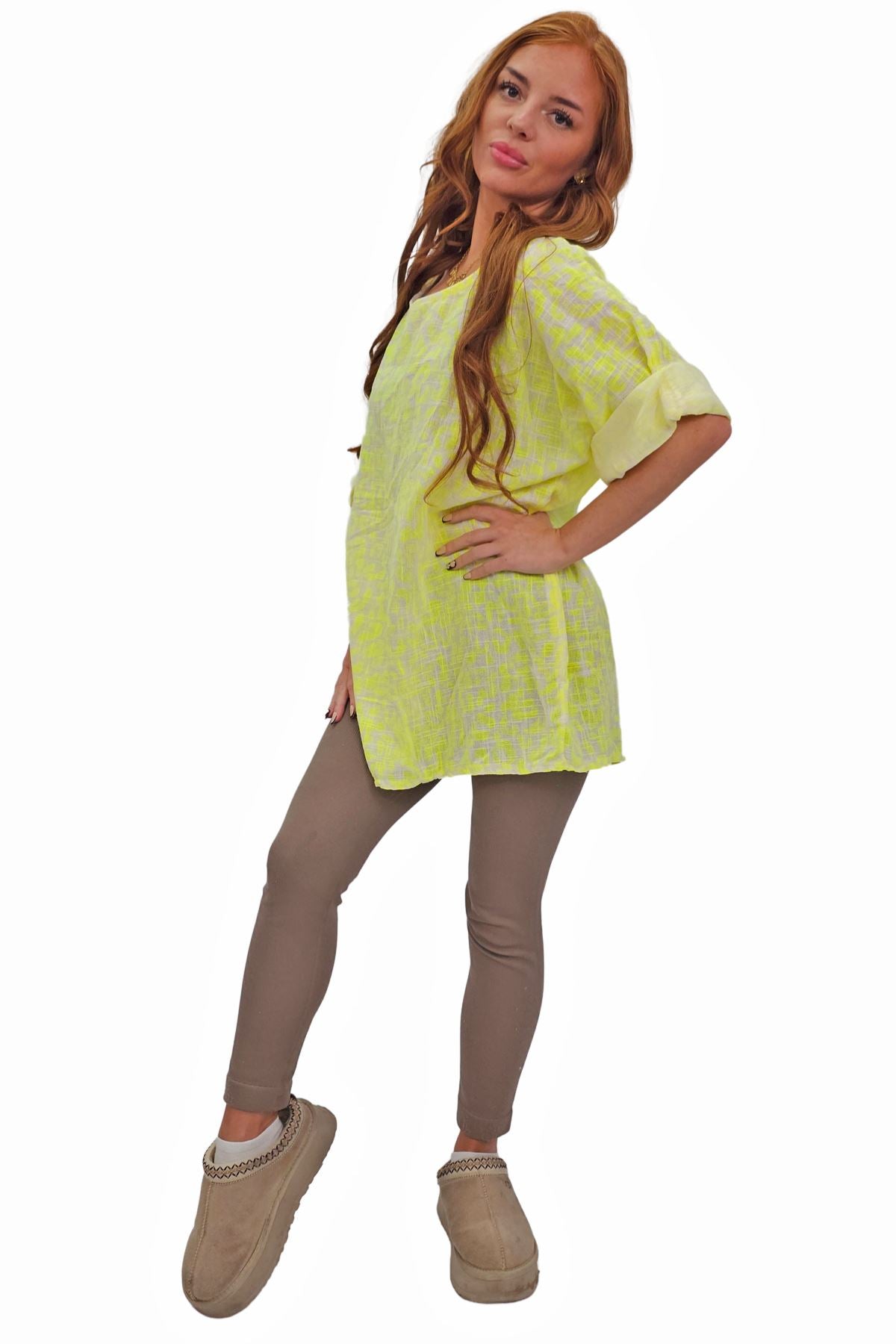 Leopard Print Tunic Cotton Top