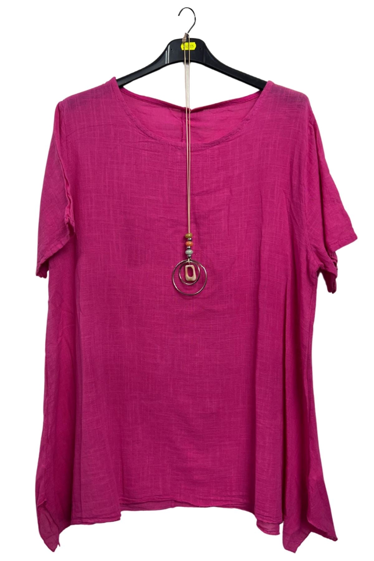 Plain Asymmetrical Oversized Cotton Top