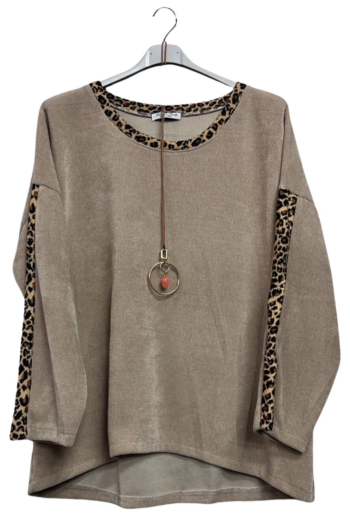 Plain Drop Shoulder High Low Hem Cotton Top