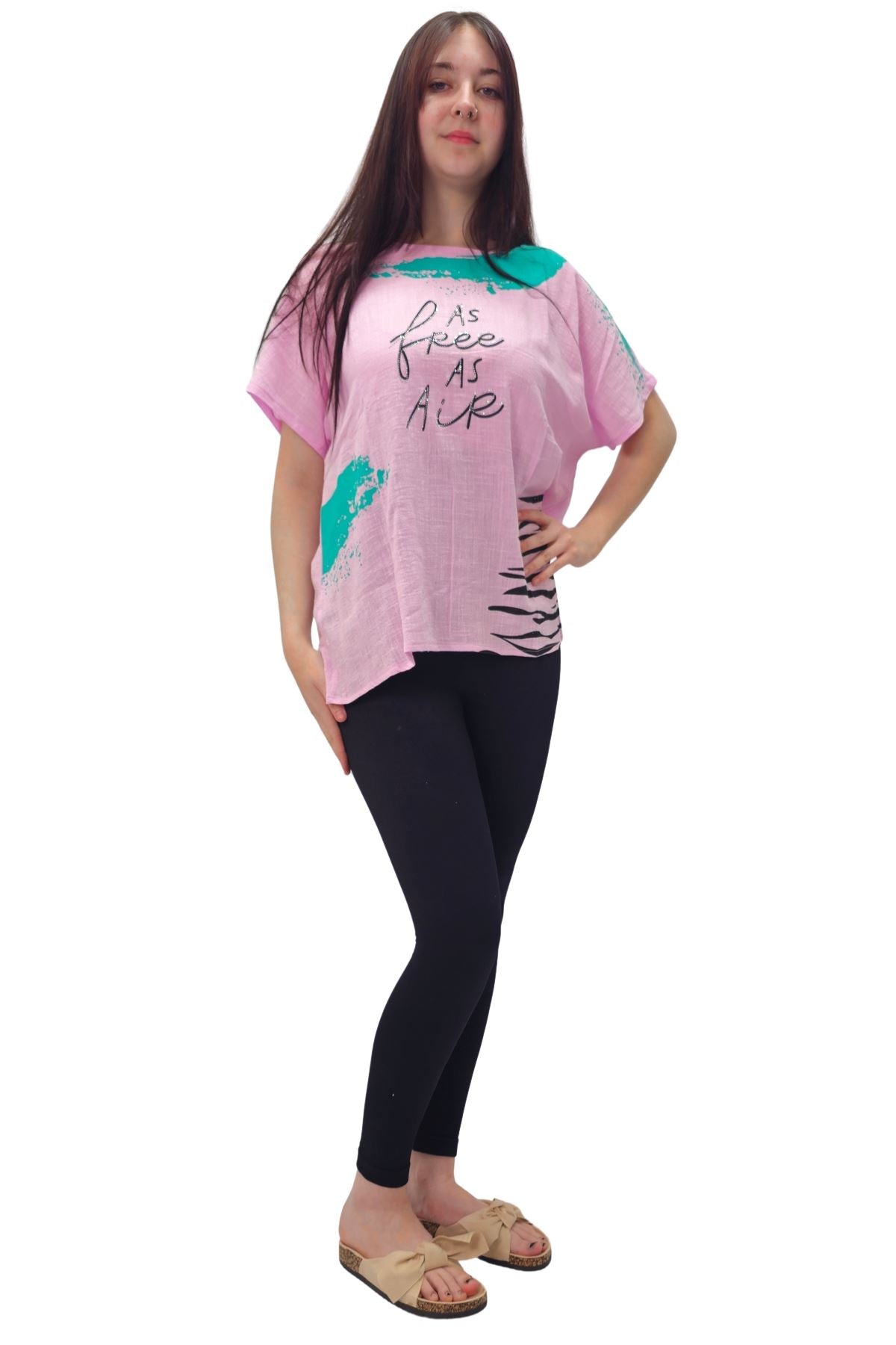 As Free As Air Print Cotton Top