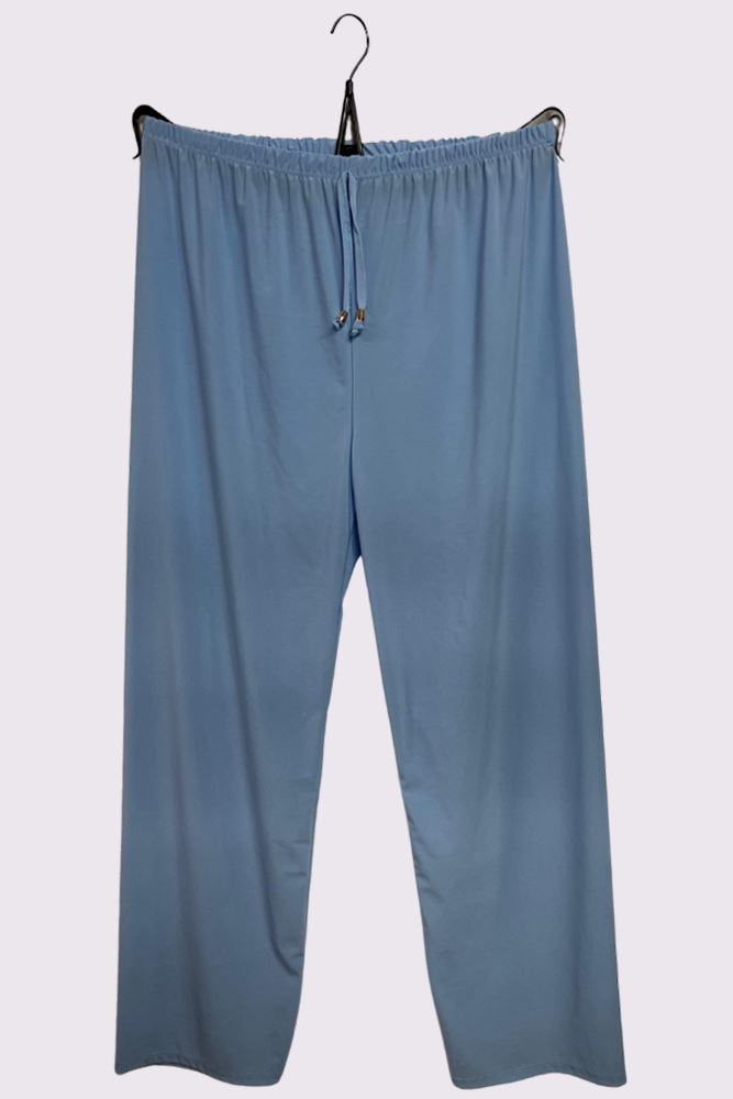 Plain Drawstring Waistband Trousers