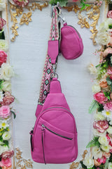 Adjustable Patterned Strap Sling Bag