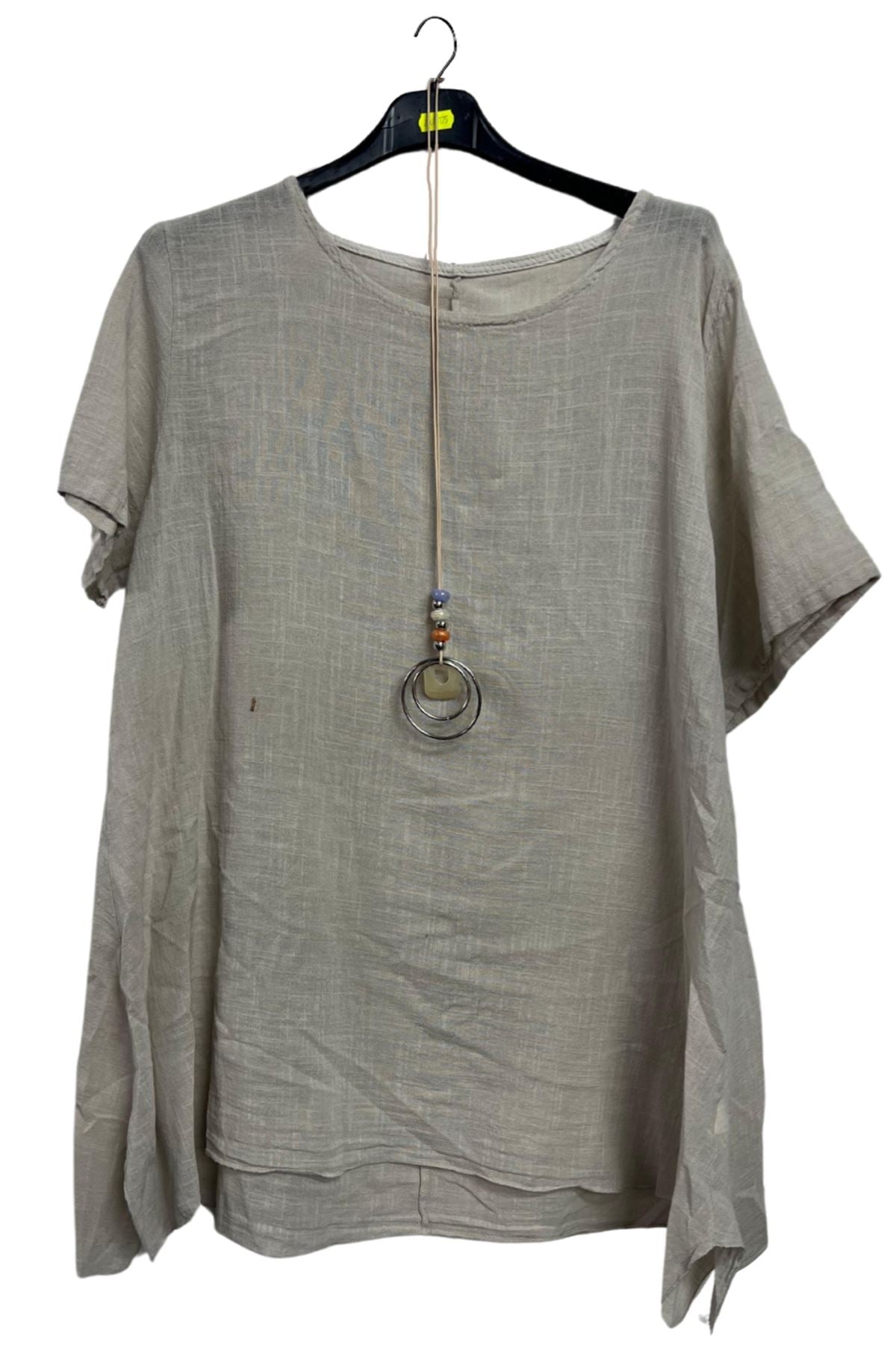 Plain Asymmetrical Oversized Cotton Top