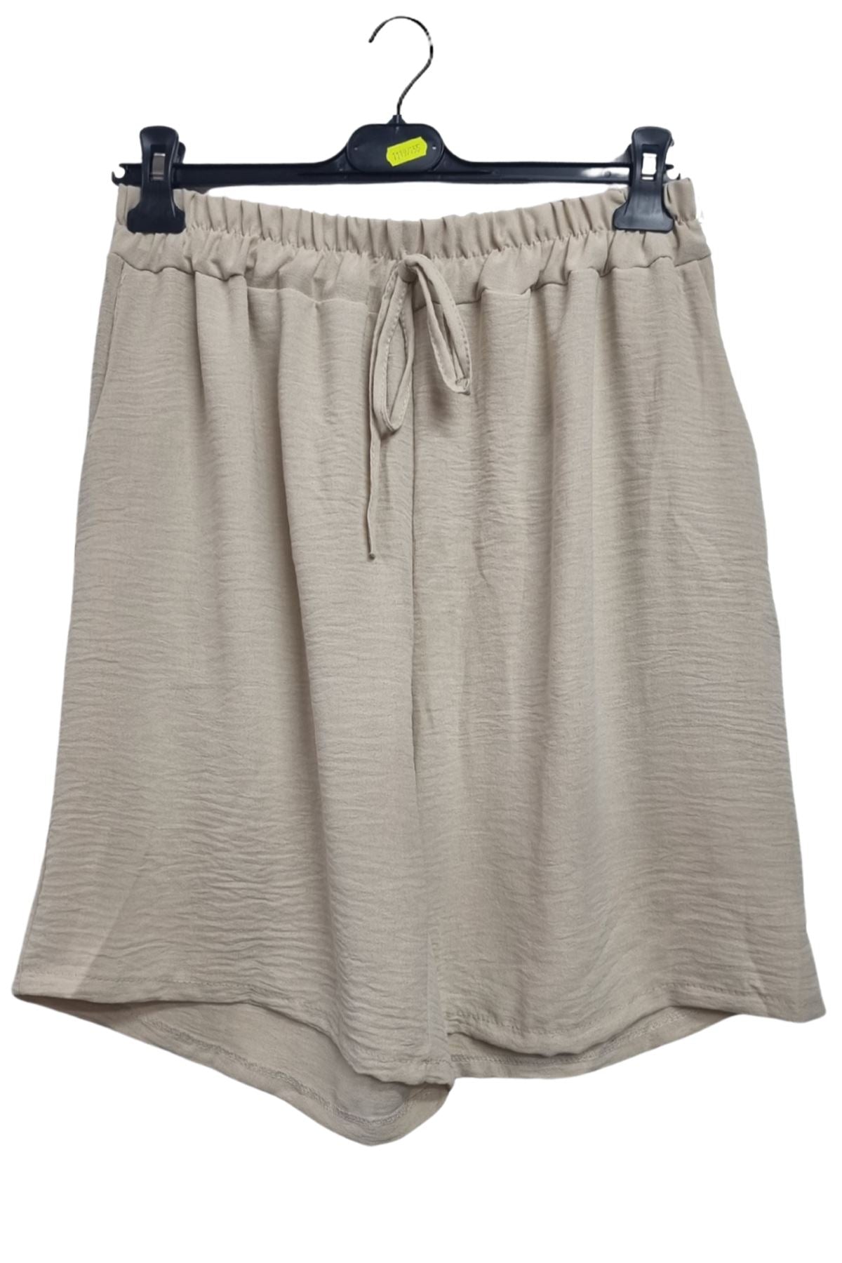 Plain Drawstring Waistband Pockets Shorts