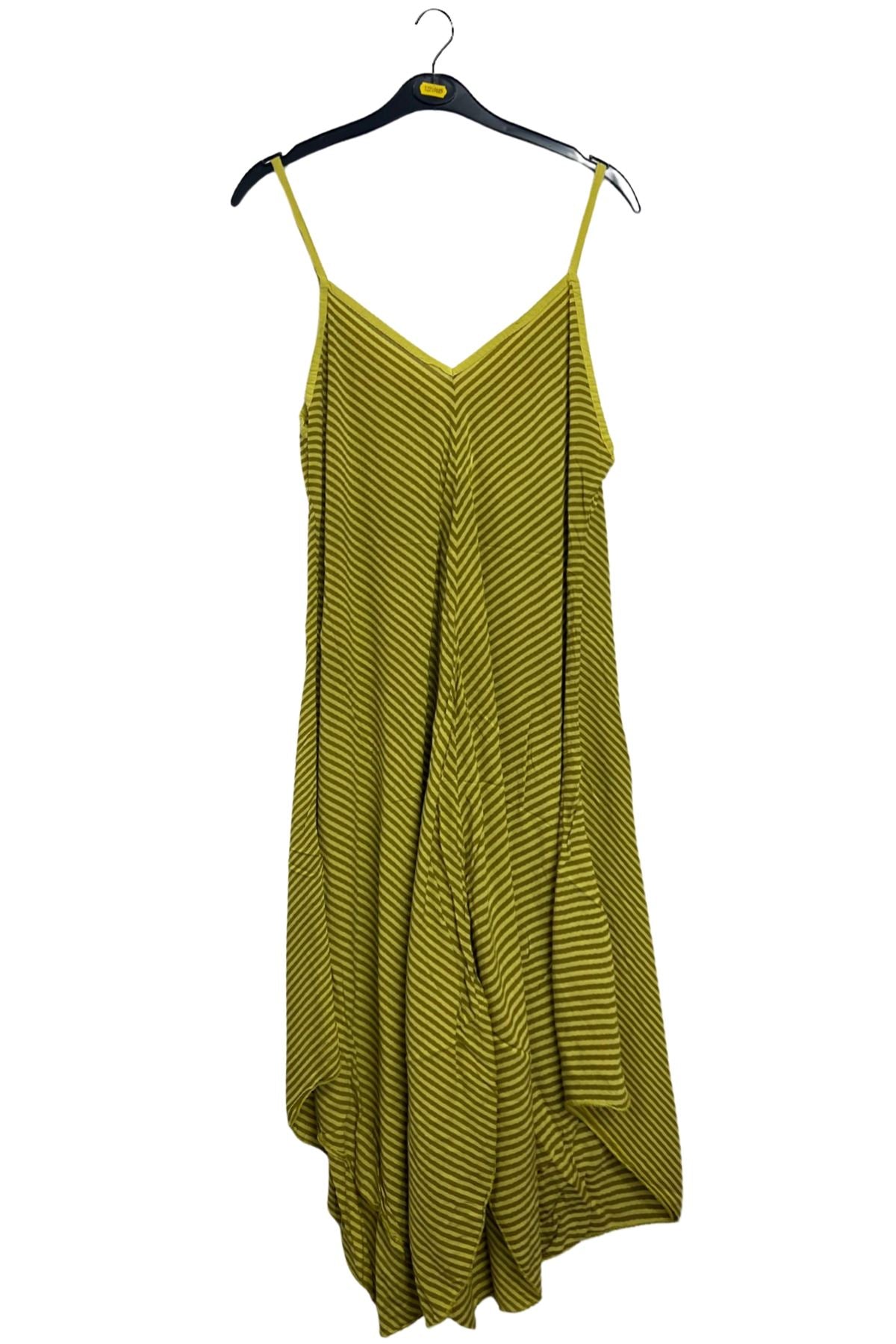 Diagonal Stripe Print Spaghetti Strap Dress