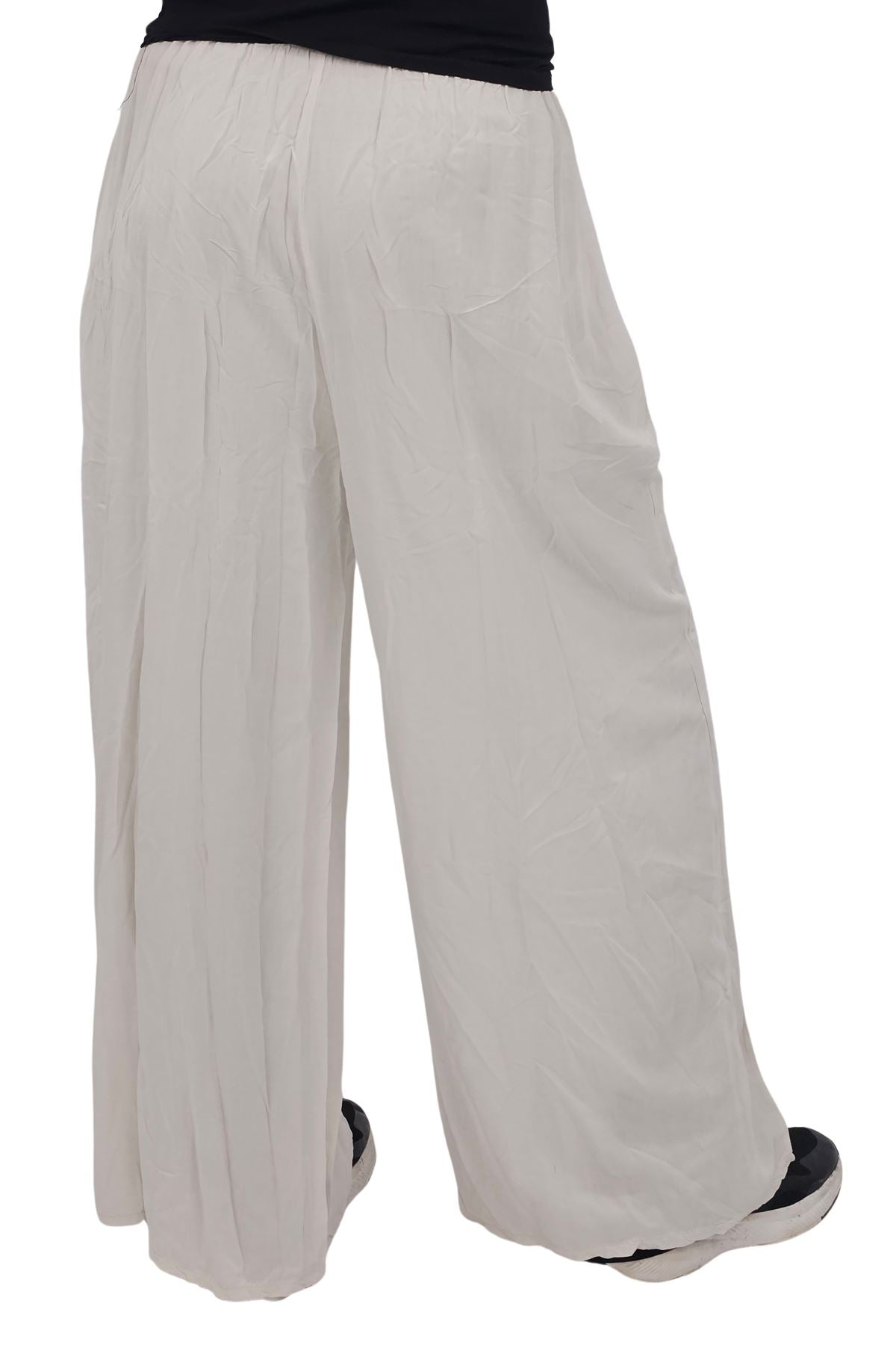 Plain Elasticated Waistband Wide Leg Palazzo