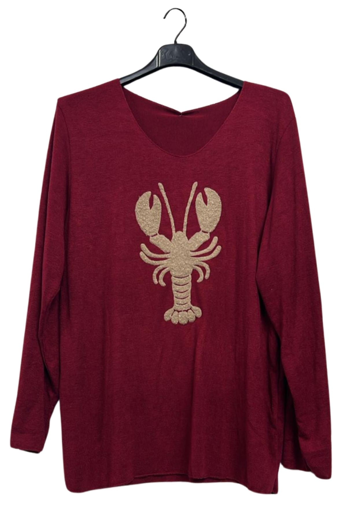 A Lobster Motif Soft Feel Tunic Top