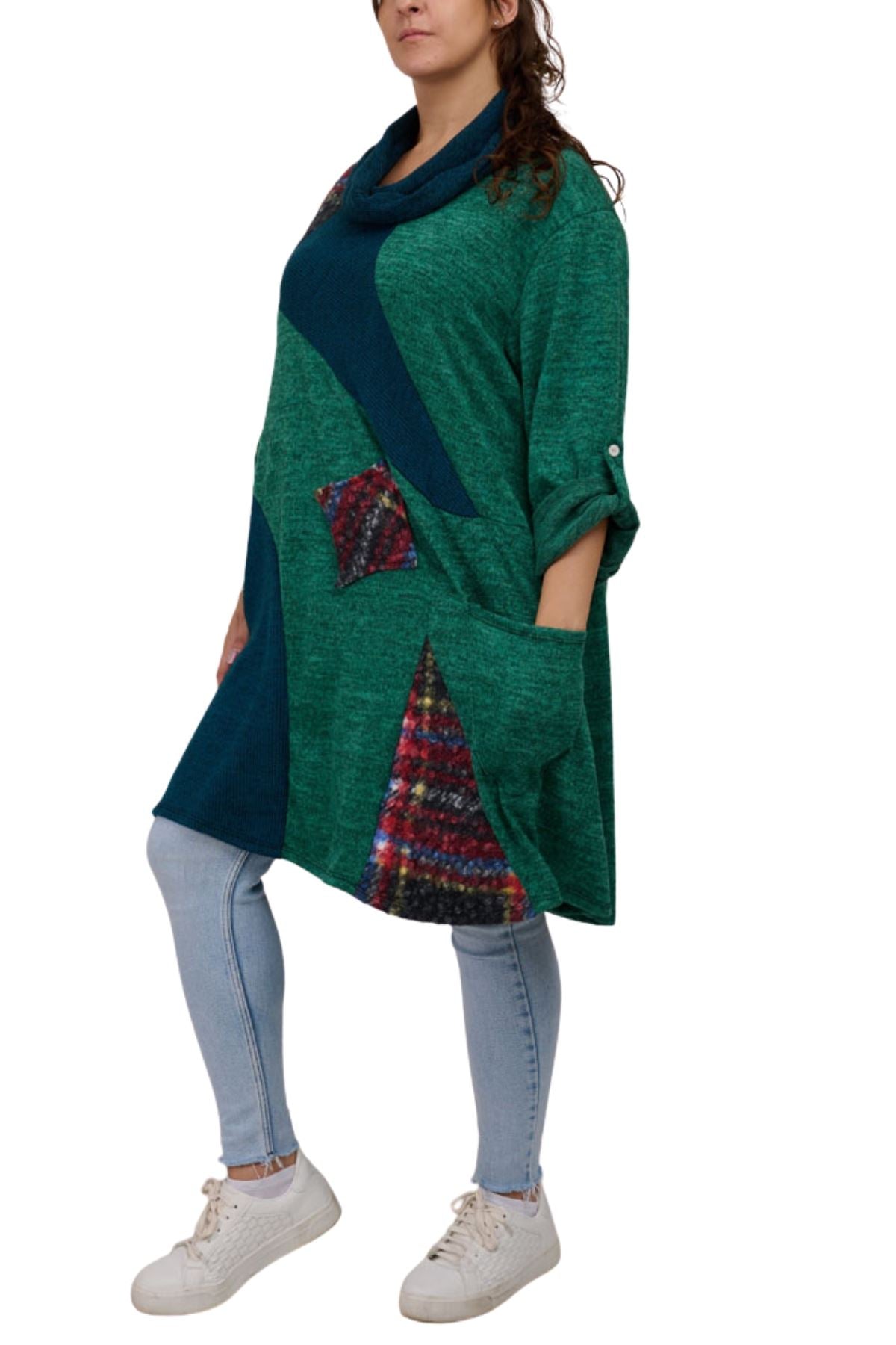 womens patchwork top
