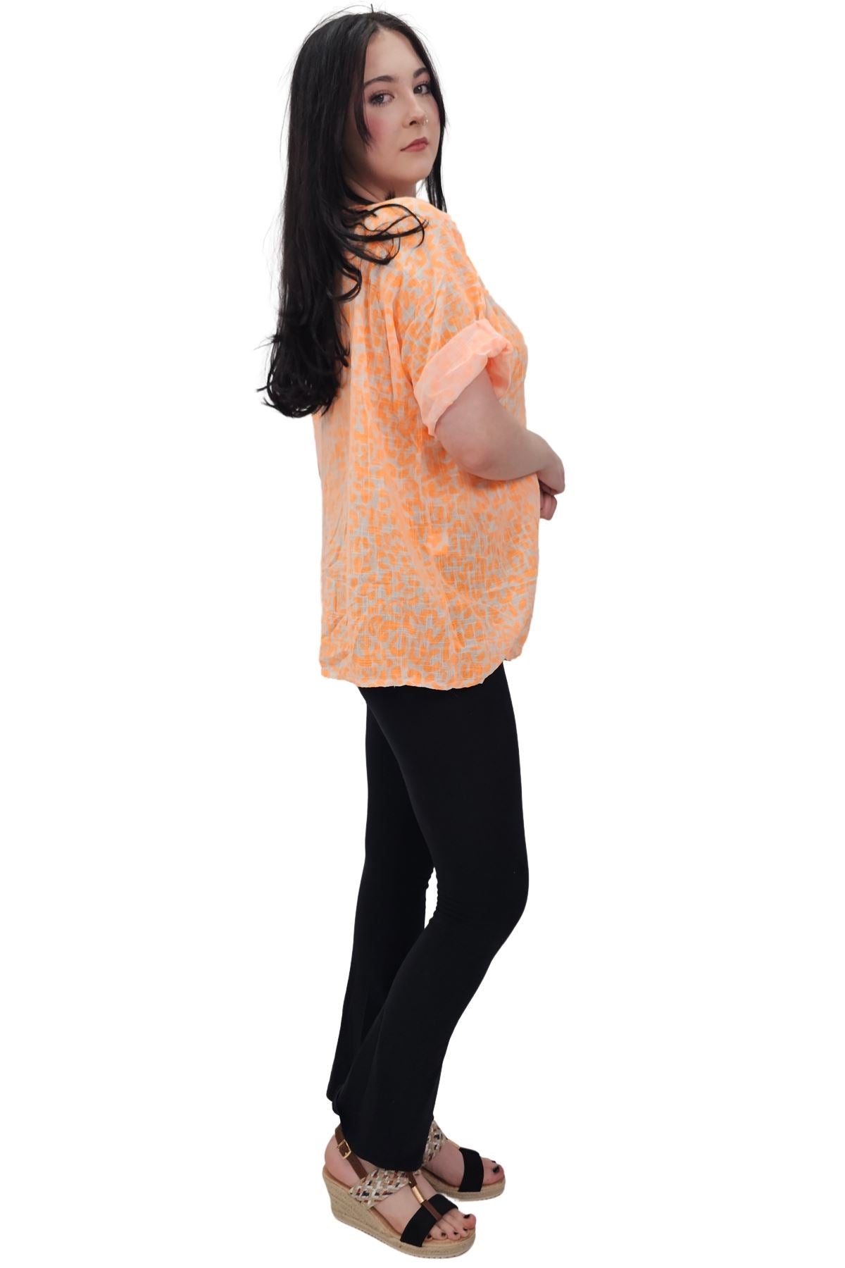 Leopard Print Tunic Cotton Dress