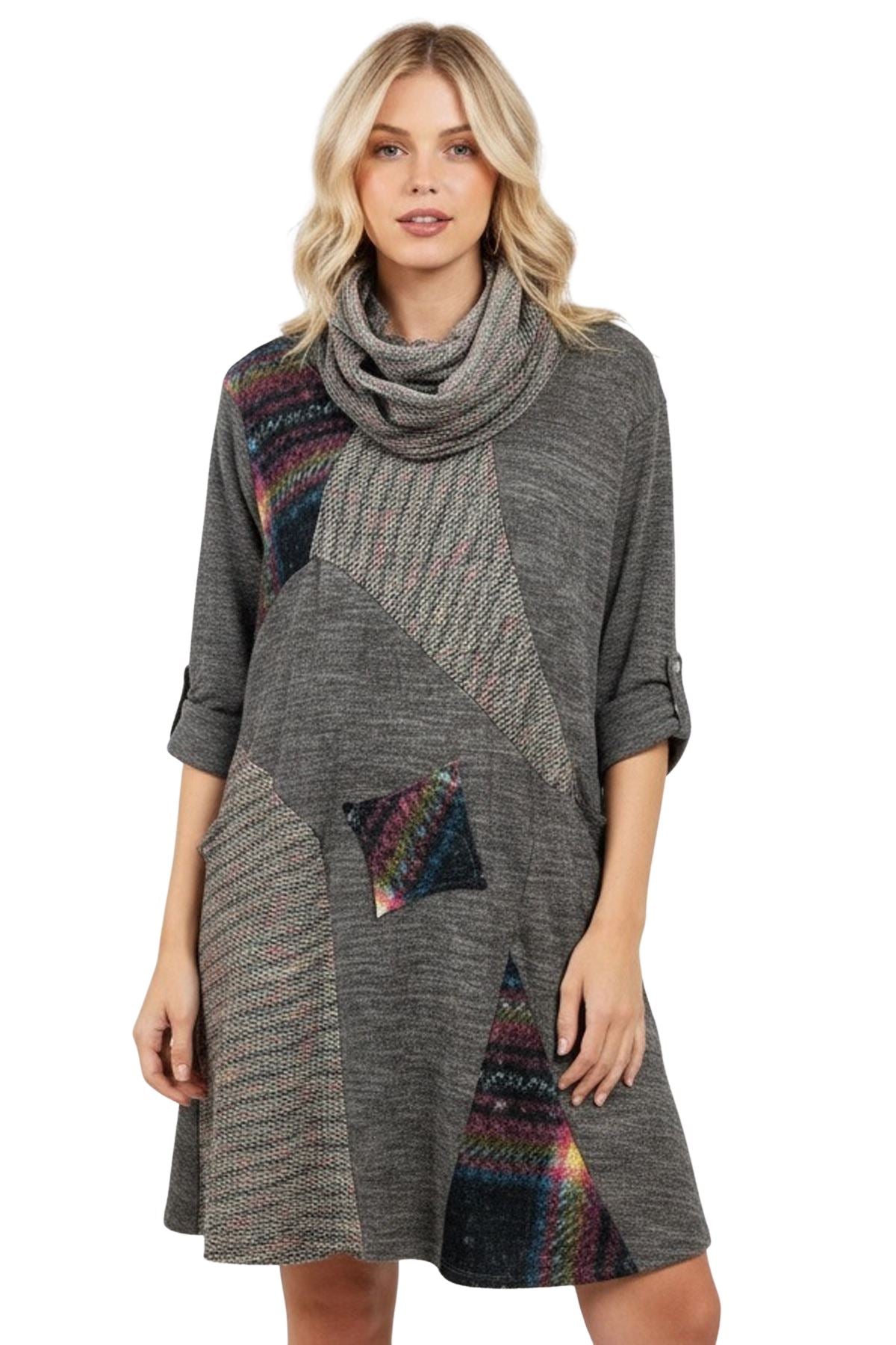 trendy patchwork blouse