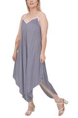 Diagonal Stripe Print Spaghetti Strap Dress