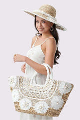 Beded Flower Shell shoulder Bag