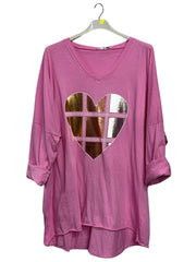 Heart Print Cotton Top
