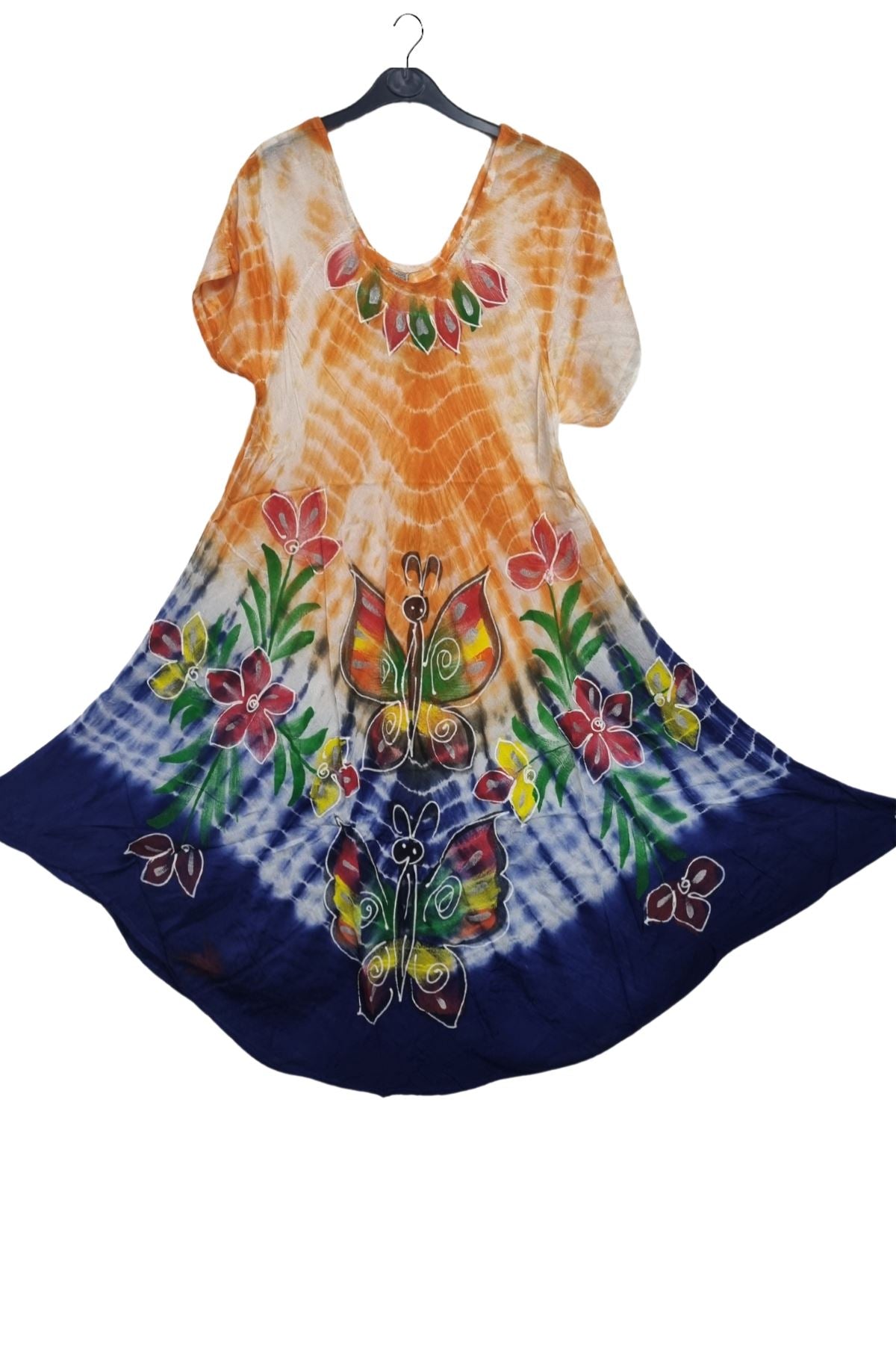 Butterflies Floral Leaf Pattern Dress