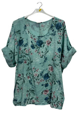 Floral Print Tunic Cotton Top