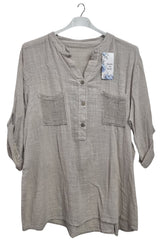 Plain Hollow-Out Back Detail Cotton Top
