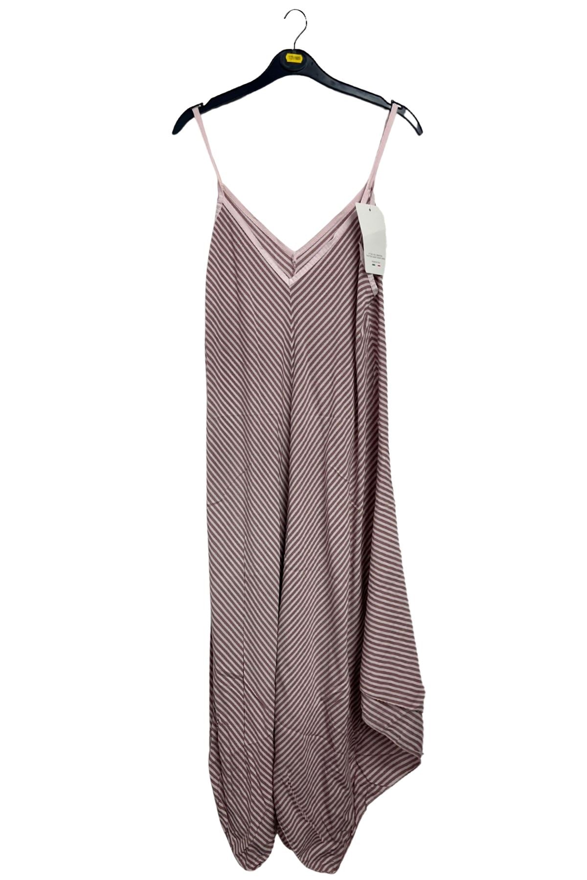 Diagonal Stripe Print Spaghetti Strap Dress