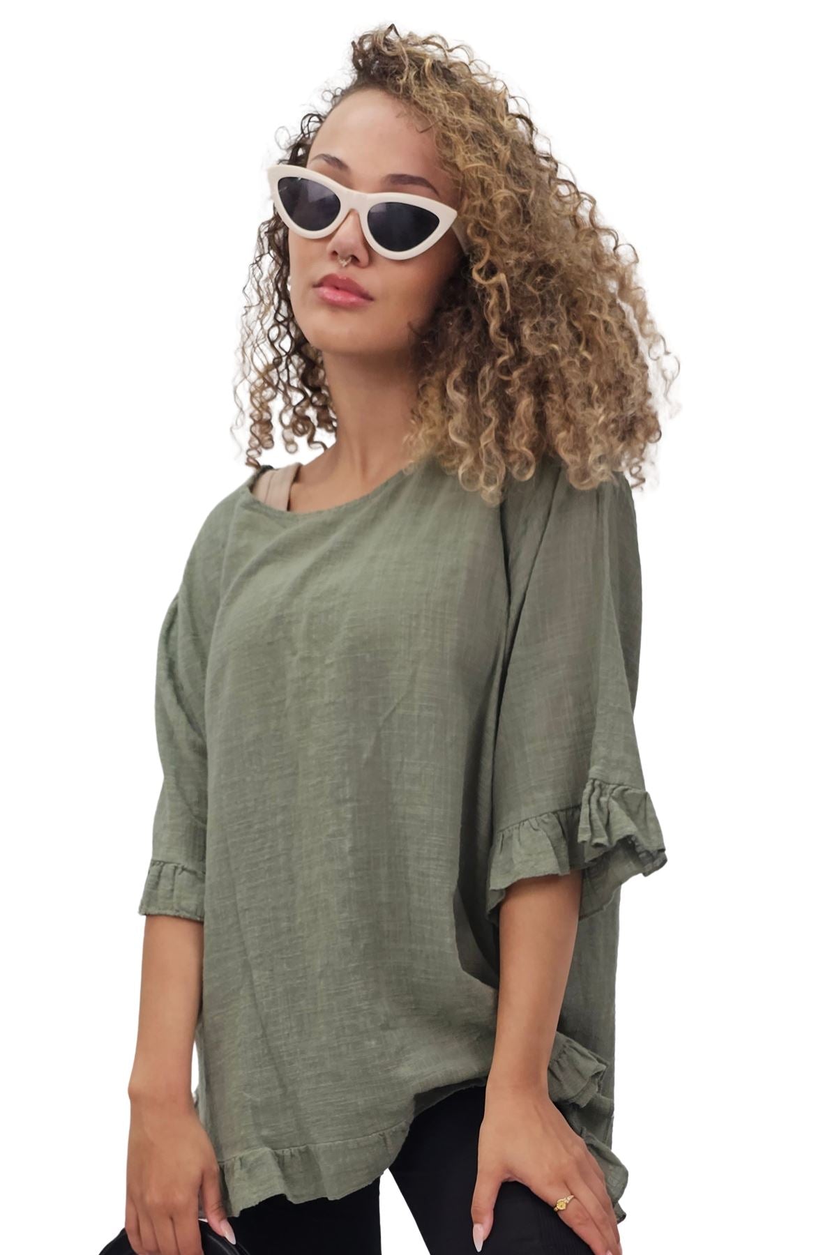 Plain Tunic Cotton Top