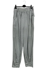 Plain Elasticated Waistband Front Two Pockets Cotton Trousers