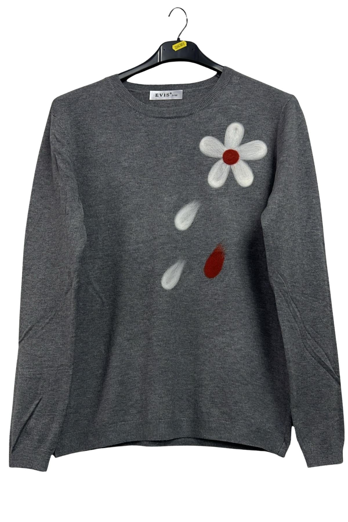 scattered floral sweater