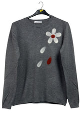 scattered floral sweater