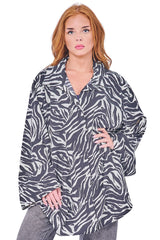 All-Over Leopard Print Tunic Shirt