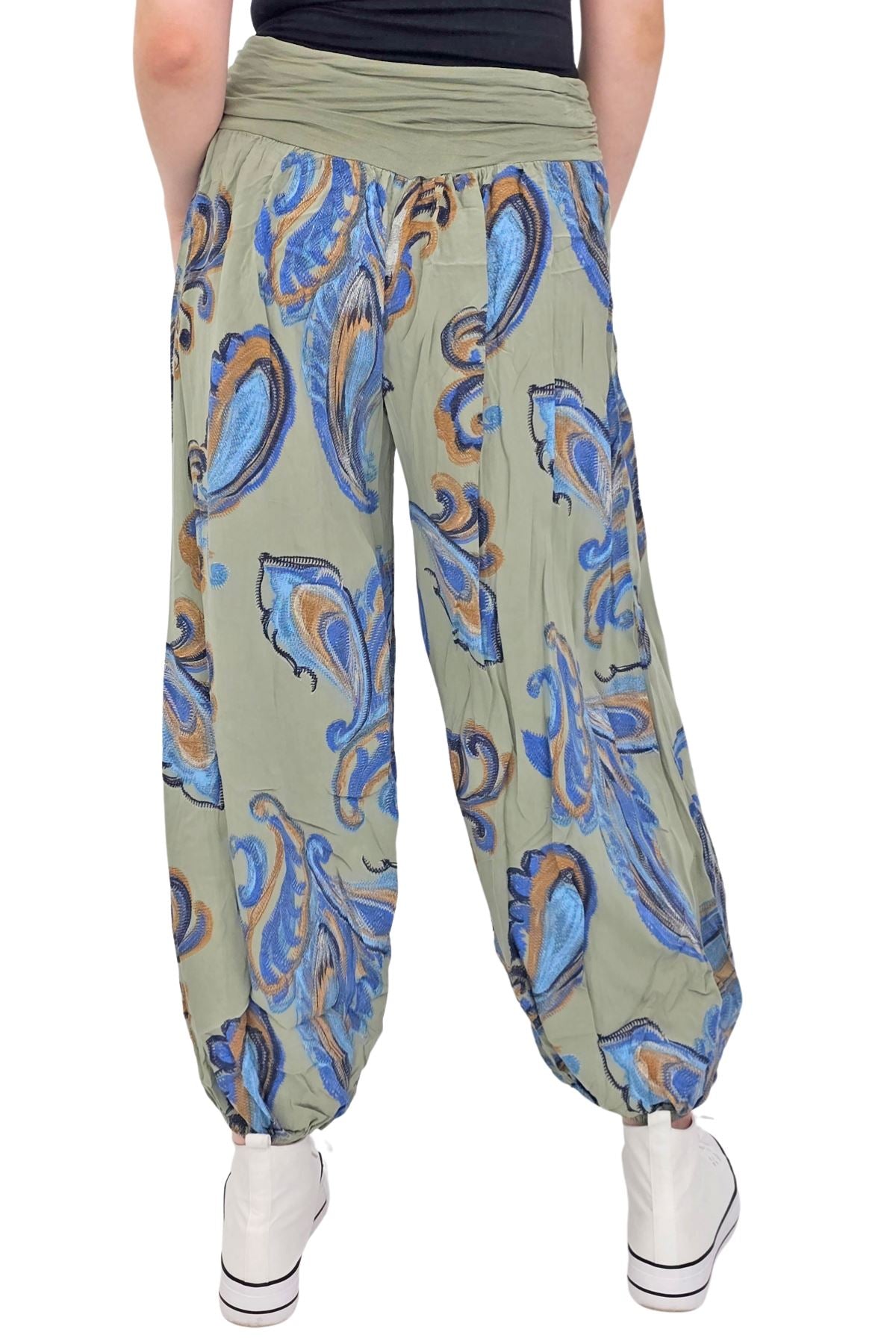 Baroque Paisley Print Baggy Harem Style Trousers