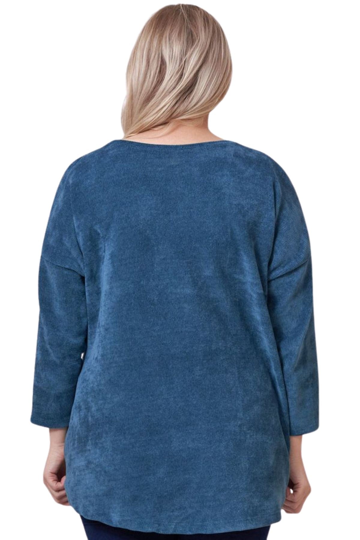 Plain Knitted Dropped Shoulders Top