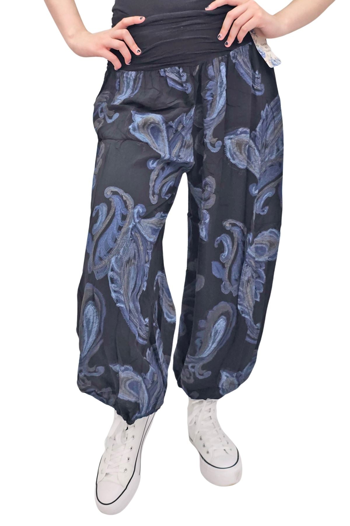 Baroque Paisley Print Baggy Harem Style Trousers