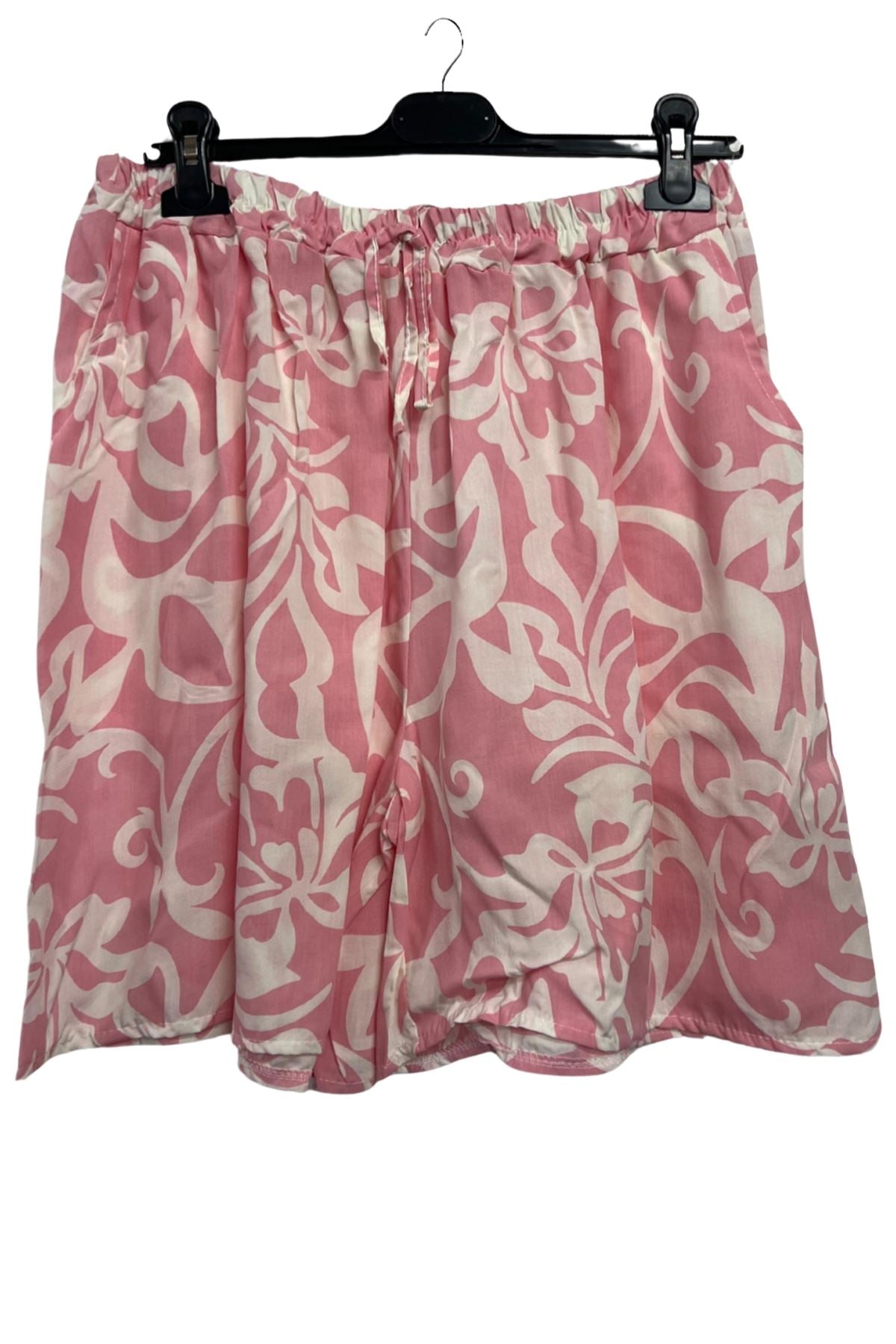Bold Tropical Print High-Waisted Shorts