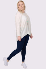 Plain High Low Hem Soft Feel Necklace Top