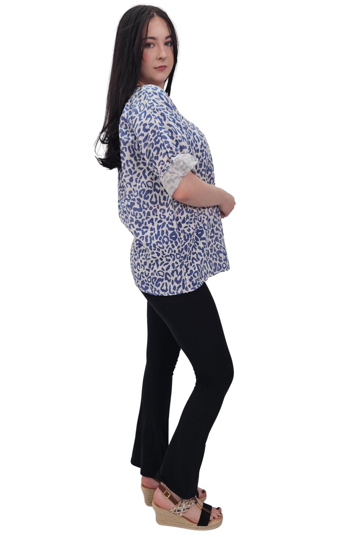 Leopard Print Tunic Cotton Dress