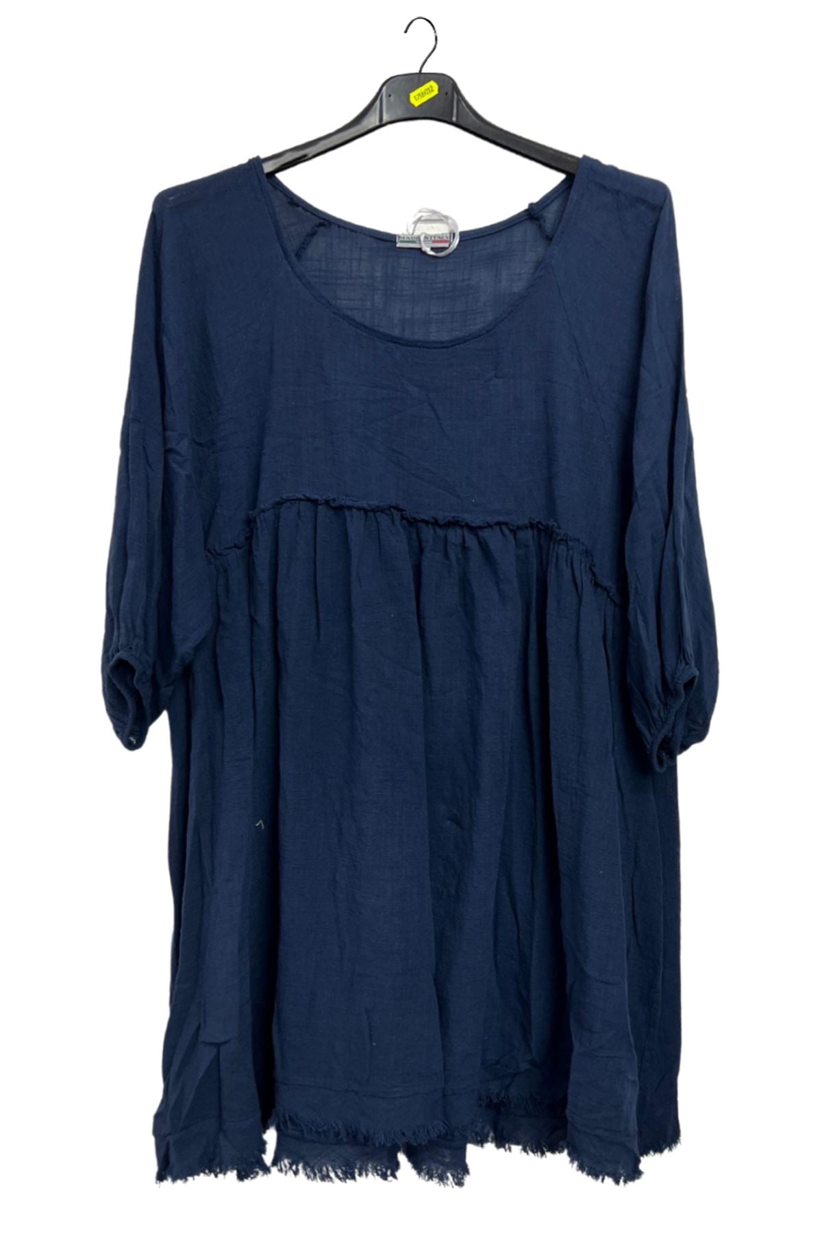 Plain Empire Waist Gathered Detailing Cotton Dress