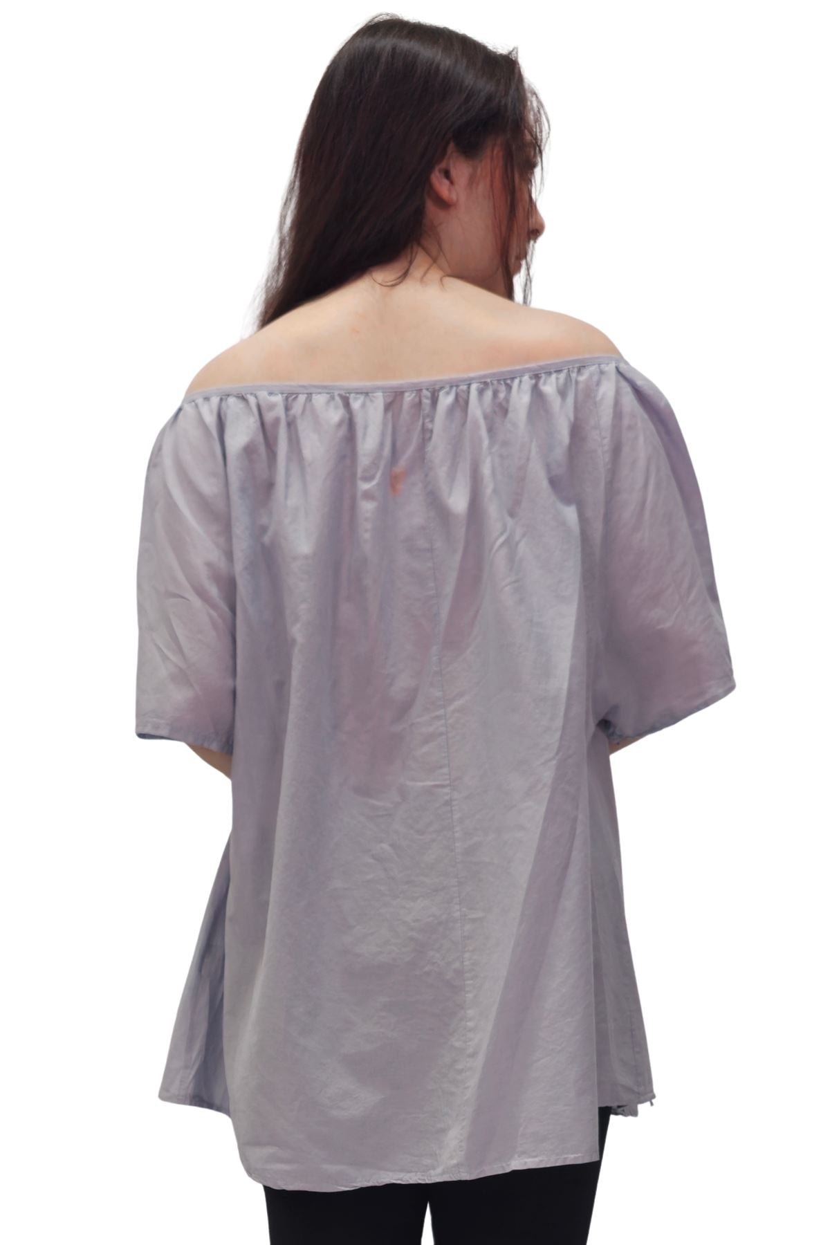 Plain Lace Tie Detailing Cotton Top