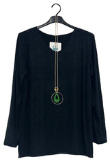 Plain Soft Knit Tunic Top