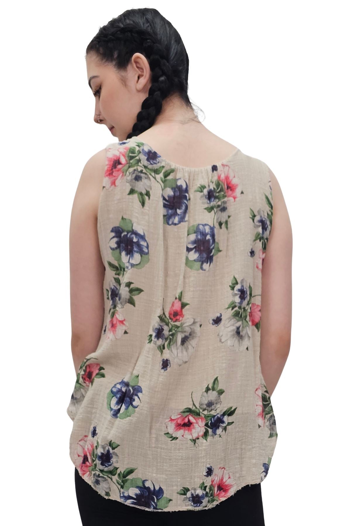 Floral Print Cotton Top