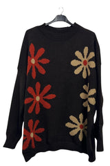 bulk daisy print knit jumper