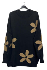 Floral Print Knitted Tunic Jumper