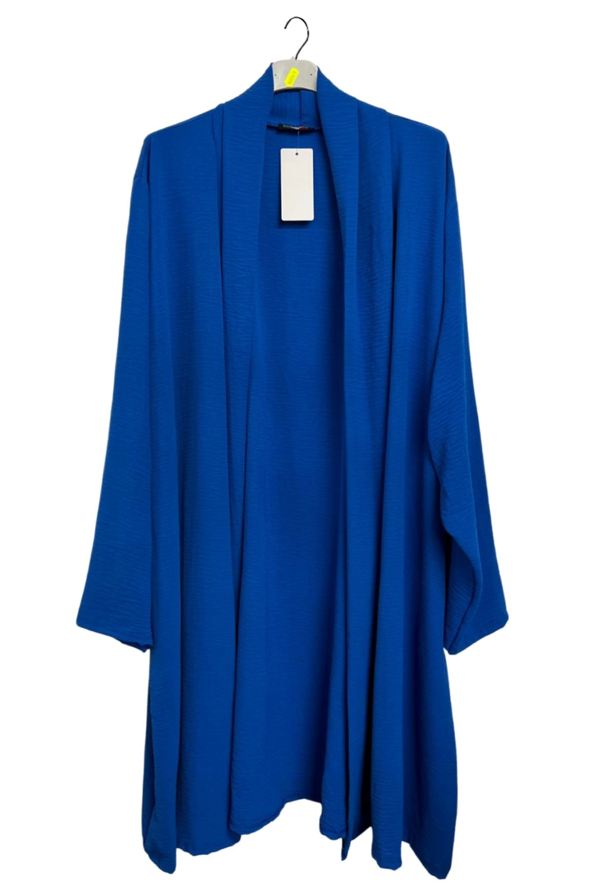 Plain Open-Front Design Long Cardigan