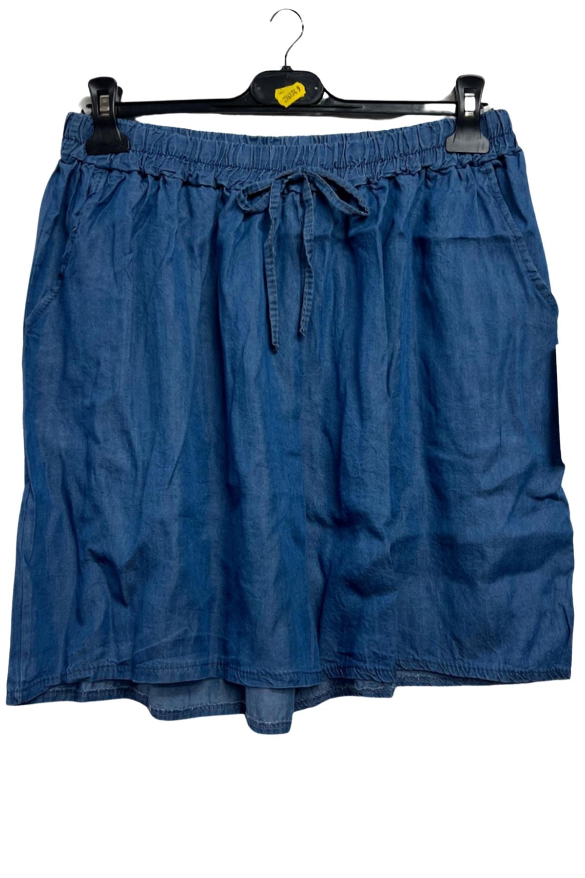 Plain Drawstring Gathered Waistband Shorts
