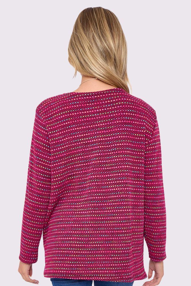 Multicoloured Horizontal Stripes Tunic Top