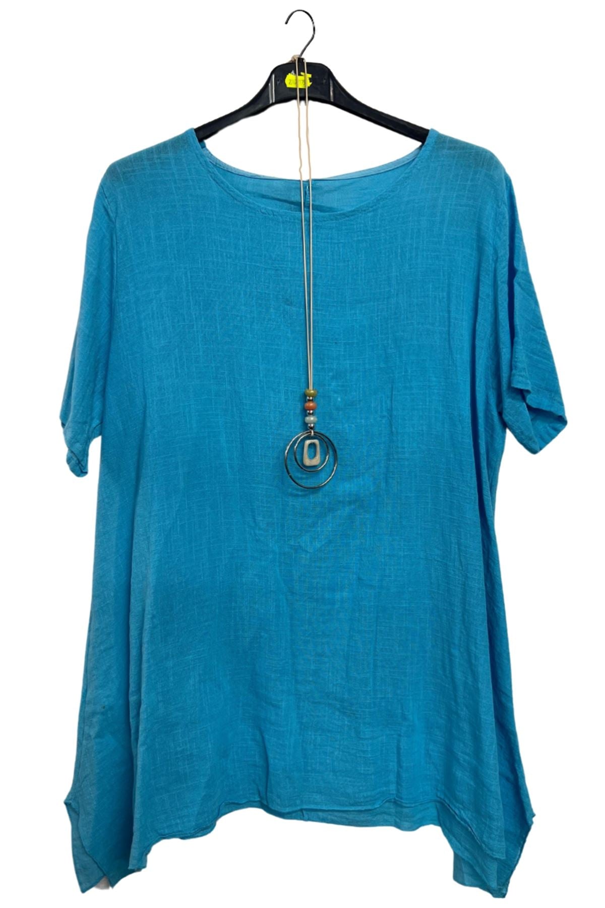 Plain Asymmetrical Oversized Cotton Top