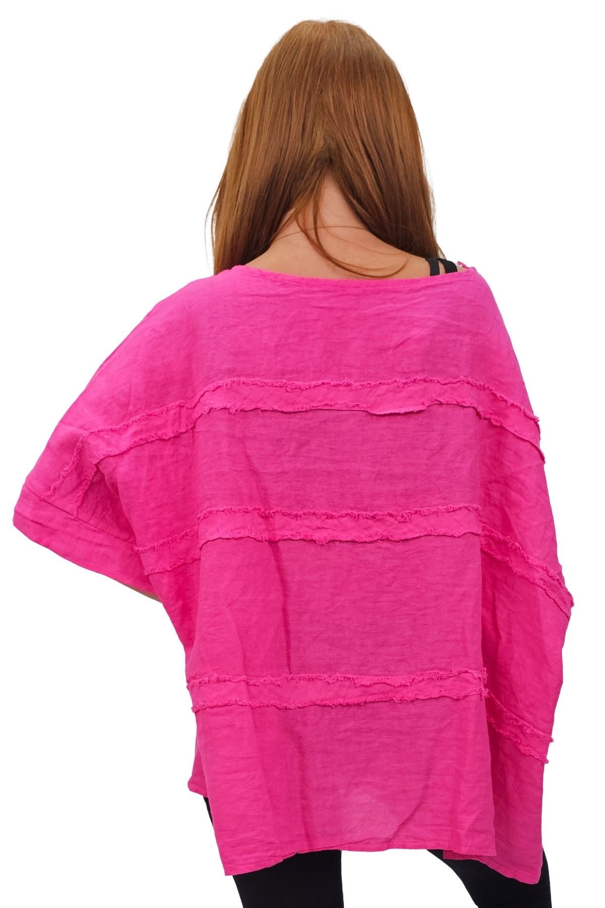 Plain Oversized Box Linen Top