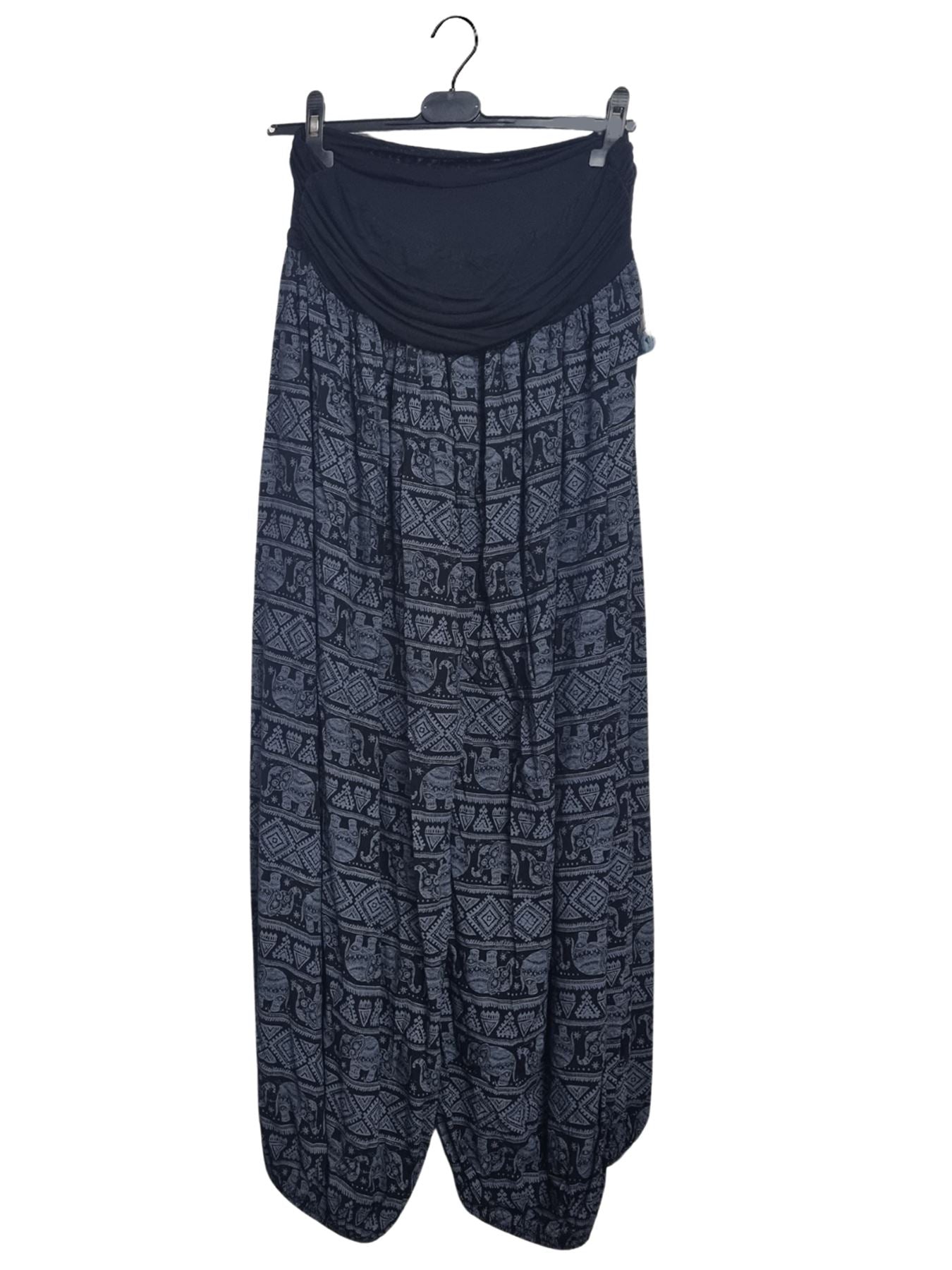 Geometric Elephent Print Viscose Palazzo