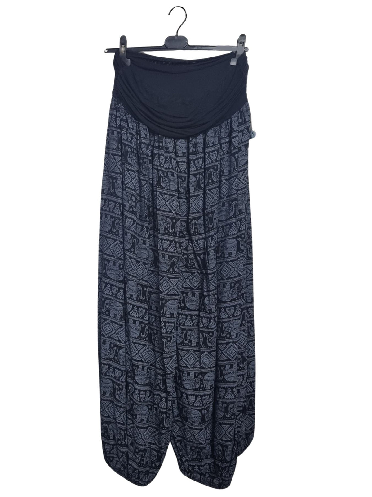 Geometric Elephent Print Viscose Palazzo