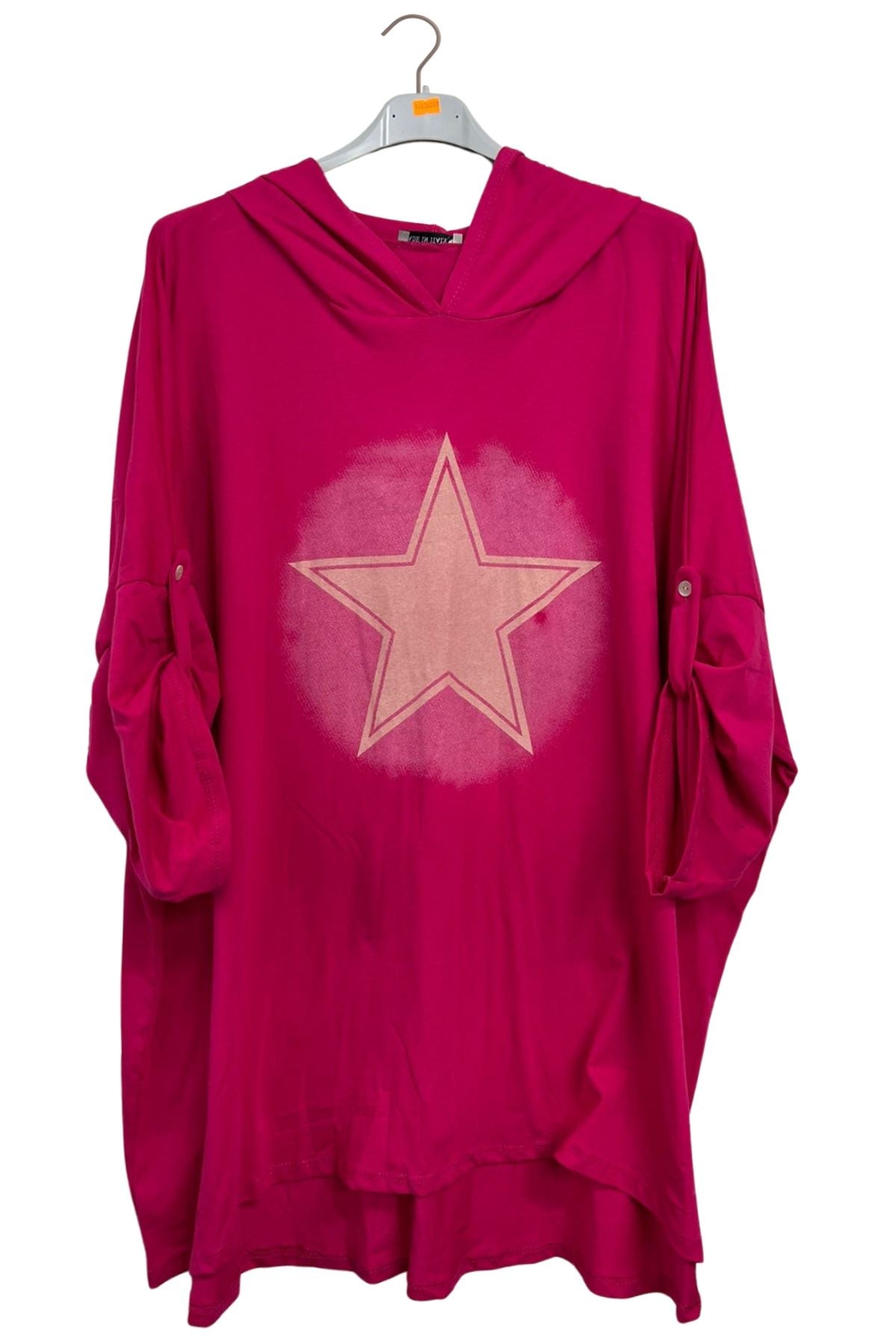 Star Print High Low Hem Top
