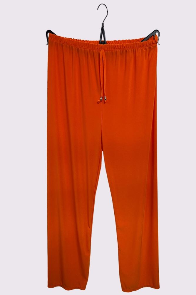 Plain Drawstring Waistband Trousers